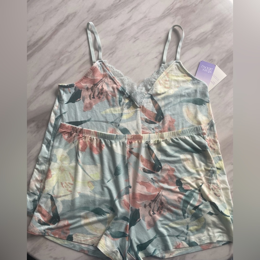 NEW 2 Piece pajama shorts and top